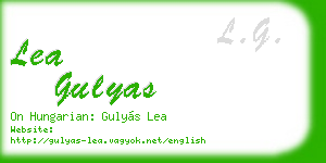 lea gulyas business card